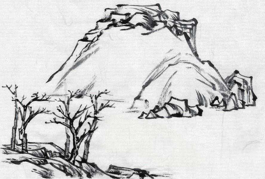 儿童山水画10-12岁国画范画,零基础国画山水画教学视频