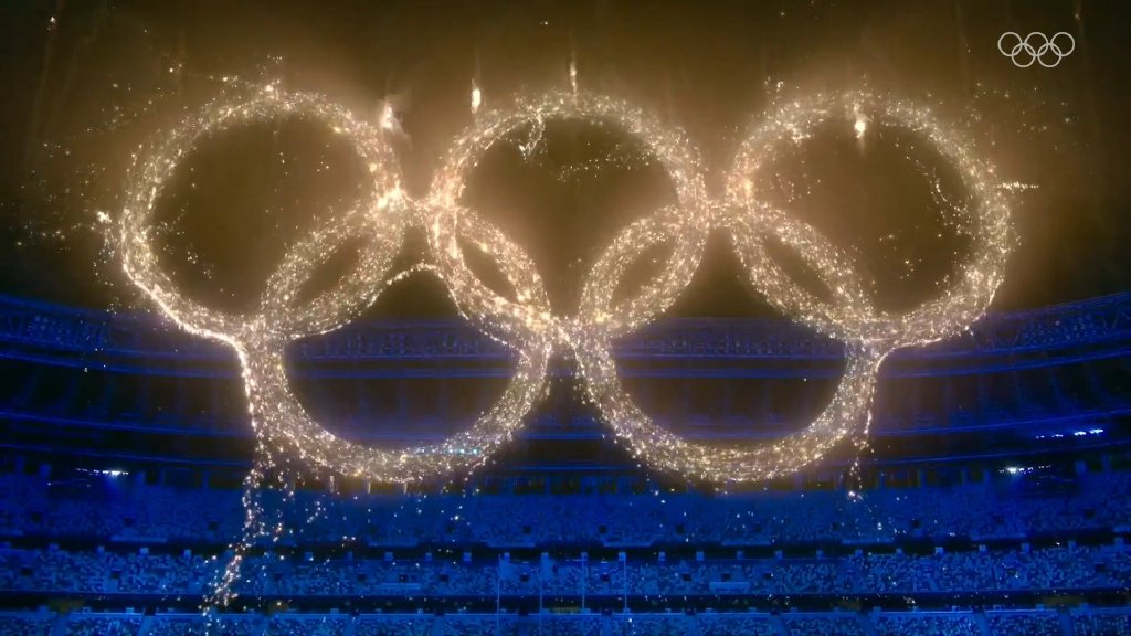 日本奥运会闭幕式光之五环,东京奥运会光之五环