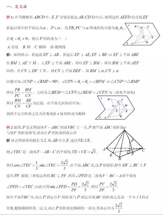 立体几何轨迹长度解决方法,立体几何中轨迹问题解决策略