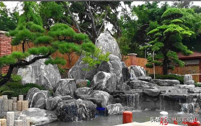 庭院假山瀑布造景,庭院假山瀑布的制作方法