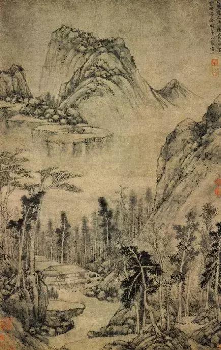 浅绛山水画给人的感觉,浅绛与焦墨山水画收藏