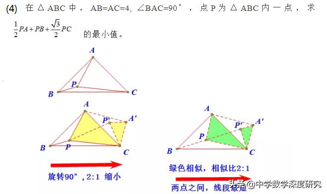 中考费马点最值问题,旋转费马点问题