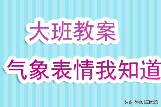 幼儿园小班脸上表情教案反思,大班科学小小气象预报员教案反思